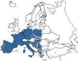 Cartina dell'Europa - Dove siamo stati